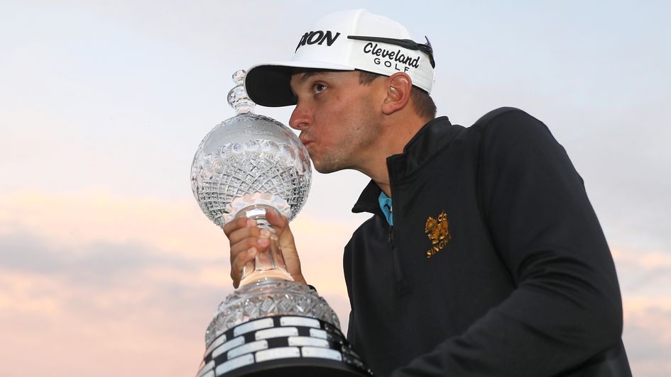 John Catlin celebrates his Irish Open title