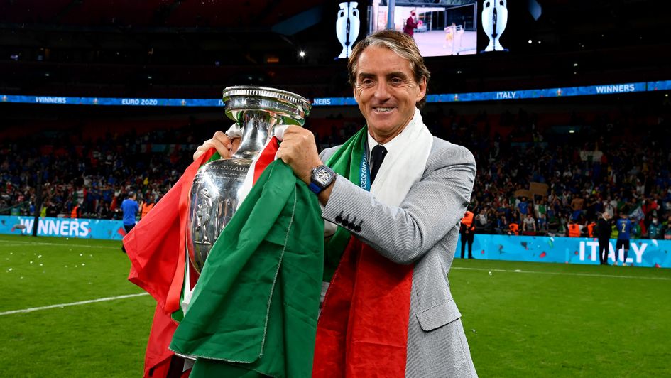 Roberto Mancini celebrates leading Italy to Euro 2020 glory