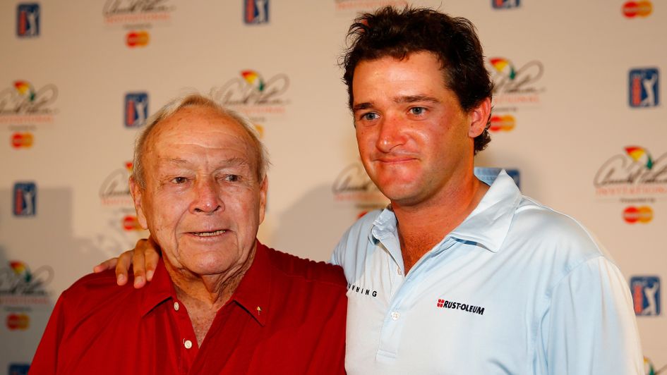 Saunders with his grandfather in 2015