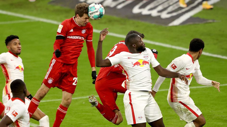 Thomas Muller scores in the 3-3 draw with RB Leipzig