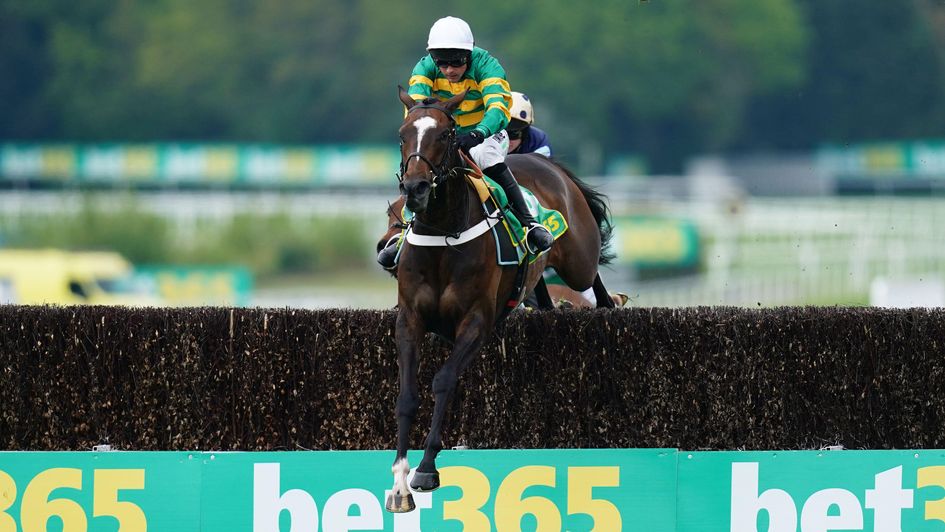 Jonbon soars over the last at Sandown