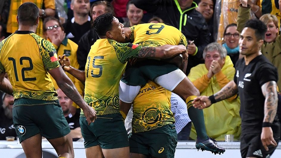 Australia's players celebrate