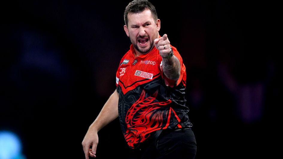 Jonny Clayton celebrates