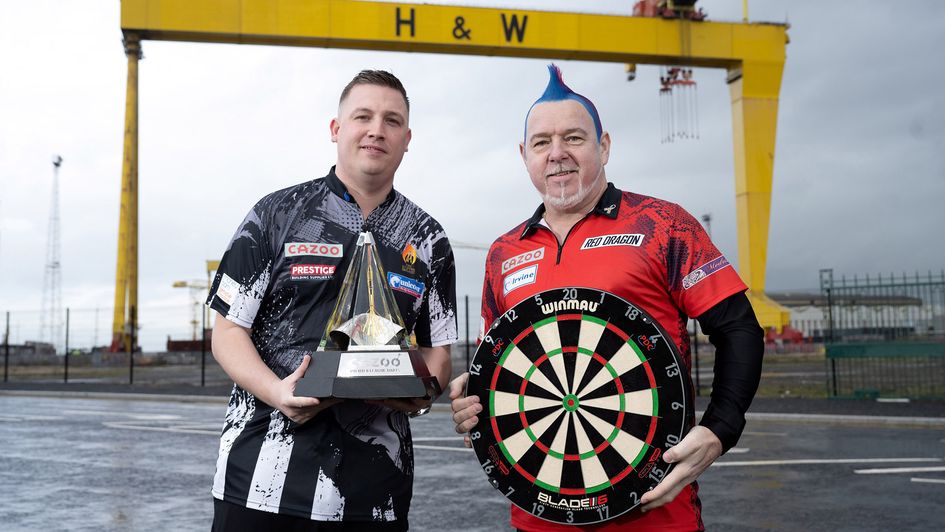 Chris Dobey and Peter Wright (Picture: Michael Cooper/PDC)