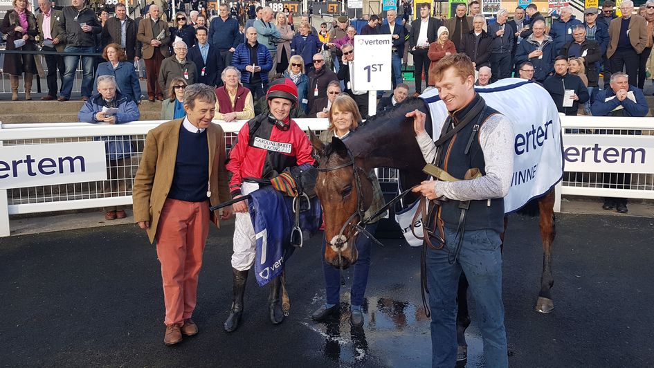 Connections of Crosspark pose for photos with their gallant winner