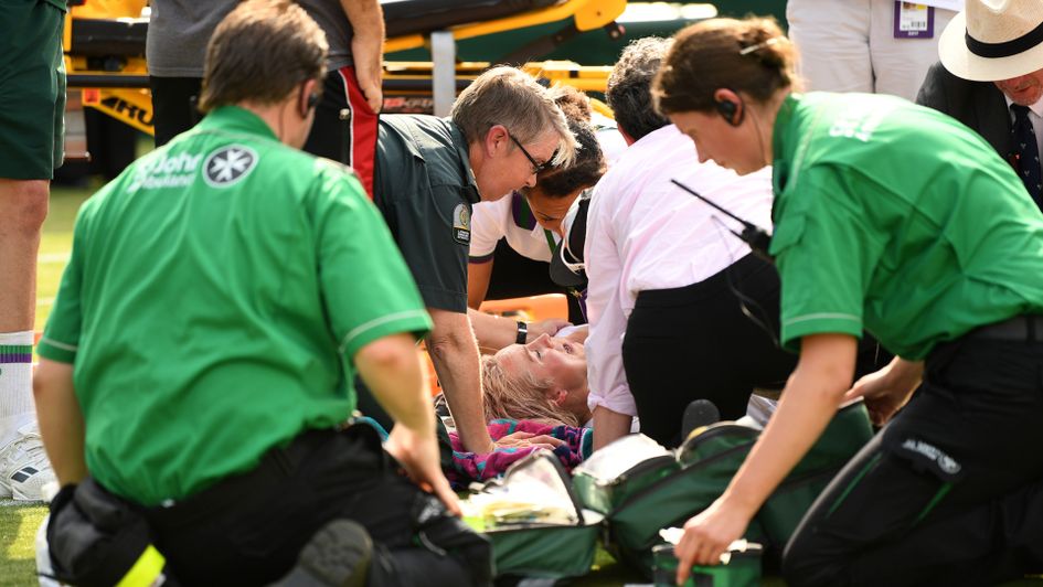 Mattek-Sands receives treatment