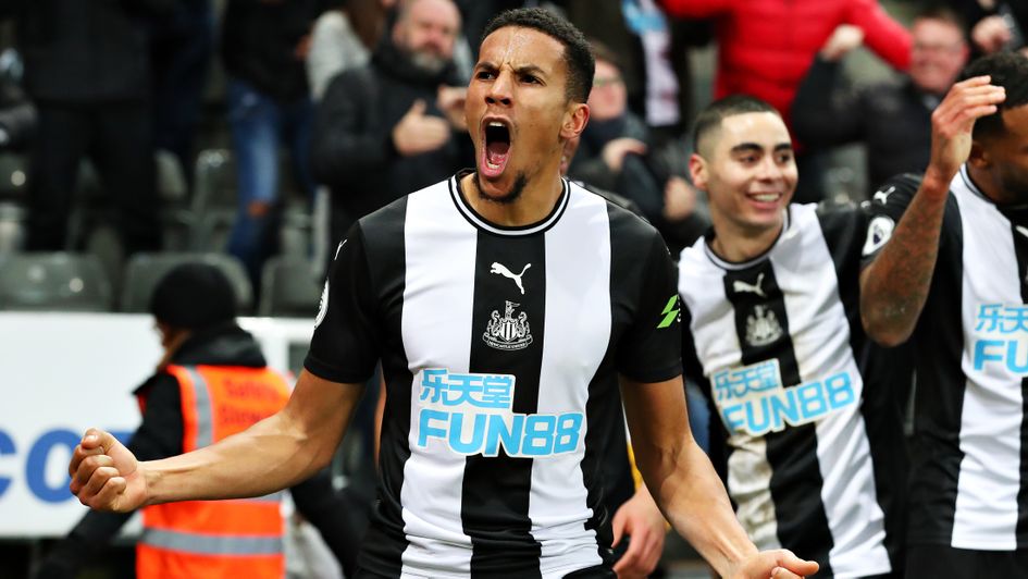 Isaac Hayden: Newcastle midfielder celebrates his late winner against Chelsea