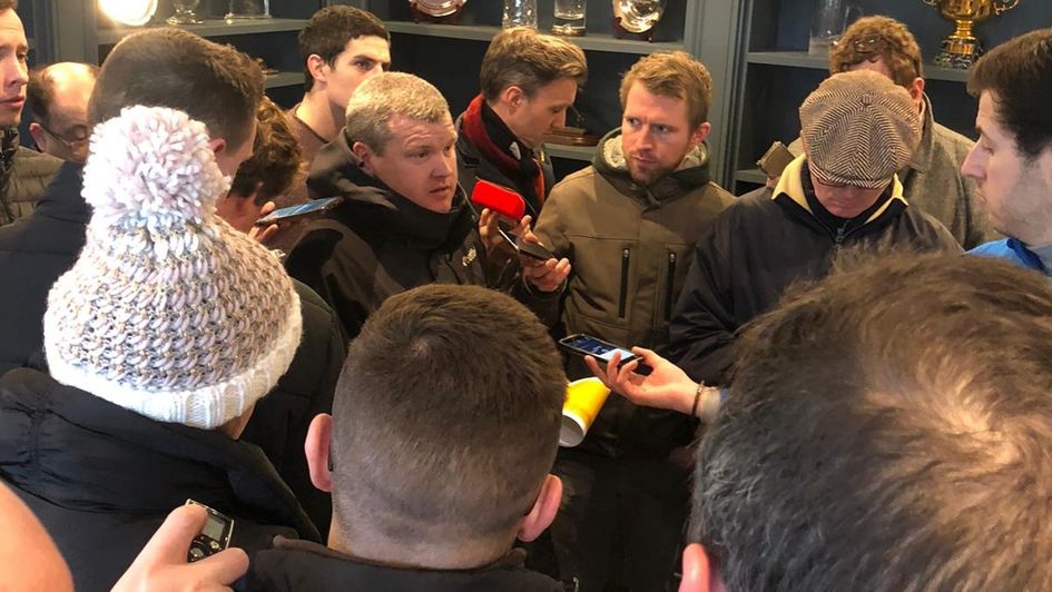 Gordon Elliott talks to the press about his Cheltenham team