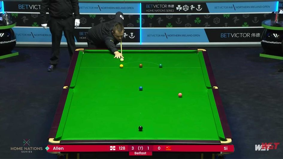 Scroll down to watch Mark Allen's stunning 147 in full