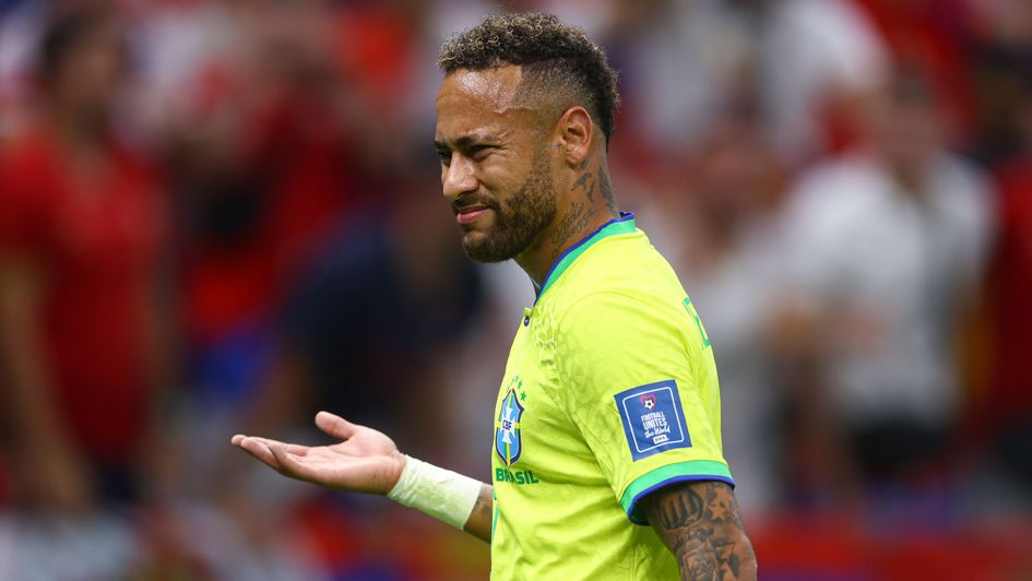 Neymar has only played once so far for Brazil in Qatar