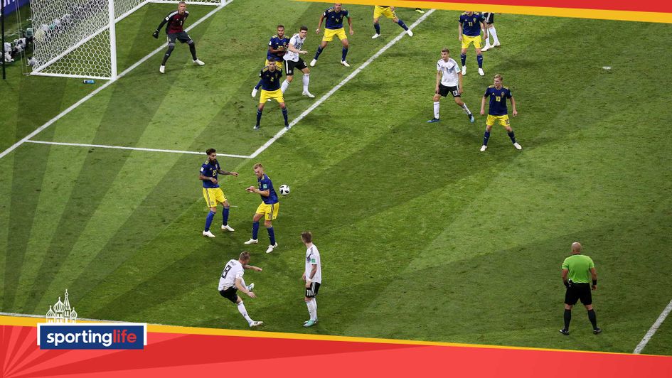 Toni Kroos scores for Germany against Sweden