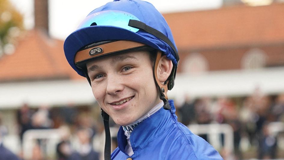 Billy Loughnane in the royal blue of Godolphin