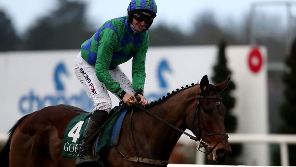 Patrick Mullins enjoys his win on Kilcruit