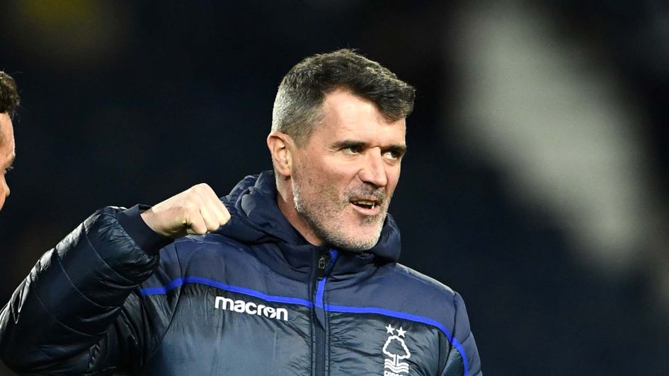 Roy Keane on the touchline as Nottingham Forest assistant