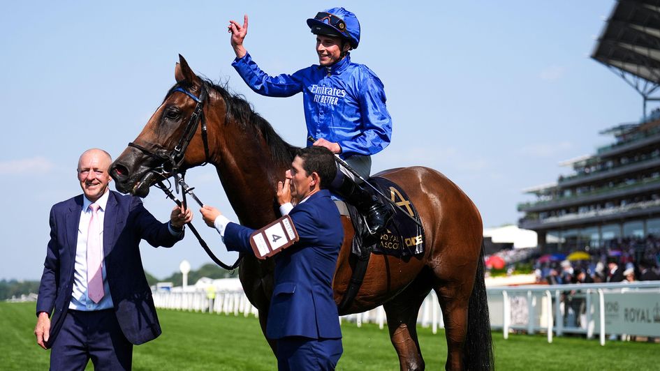 William Buick and Trawlerman pictured after claiming the Gold Cup at Ascot