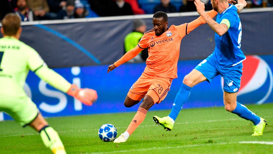 Tanguy NDombele scores for Lyon against Hoffenheim