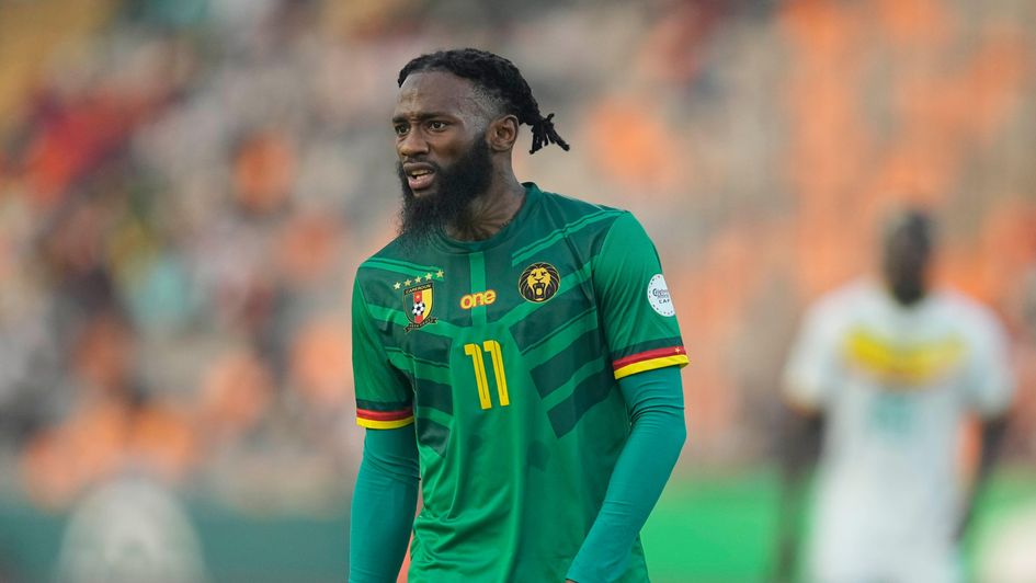 Georges-Kevin N'Koudou in action for Cameroon