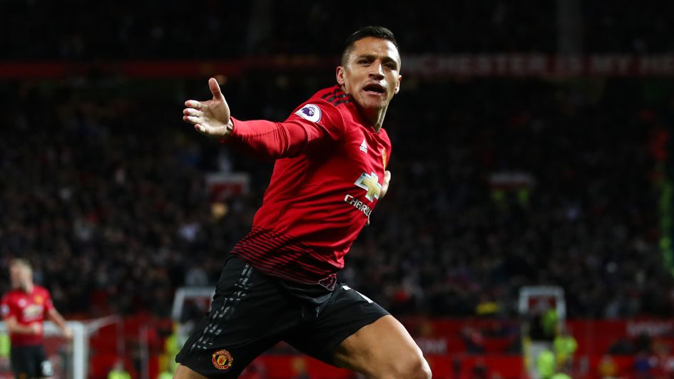 Alexis Sanchez celebrates