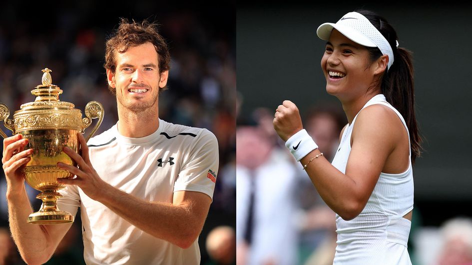 Andy Murray and Emma Raducanu