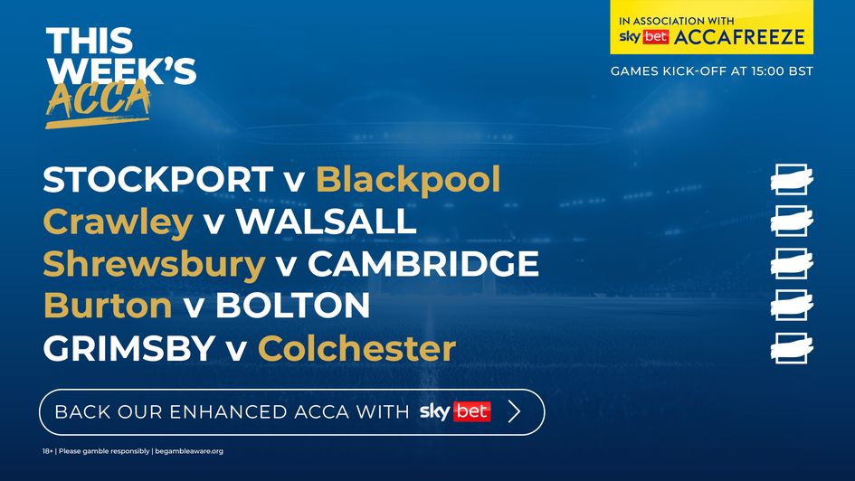 CLICK HERE for our 30/1 acca!