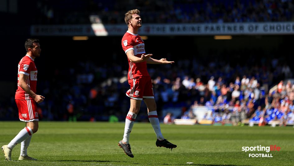 Patrick Bamford celebrates scoring for Middlesbrough