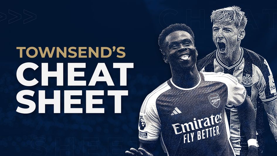 Arsenal v Newcastle Townsend cheat sheet
