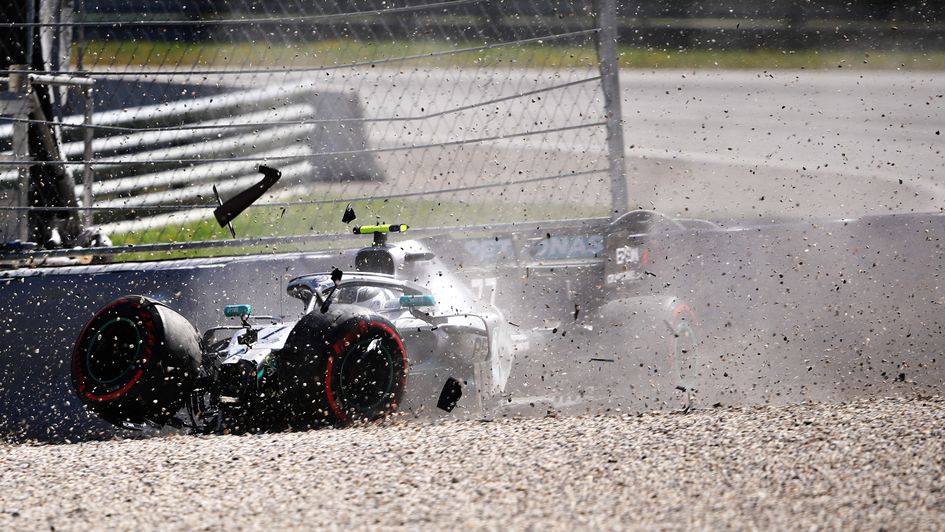 Valtteri Bottas crashes out in Austria