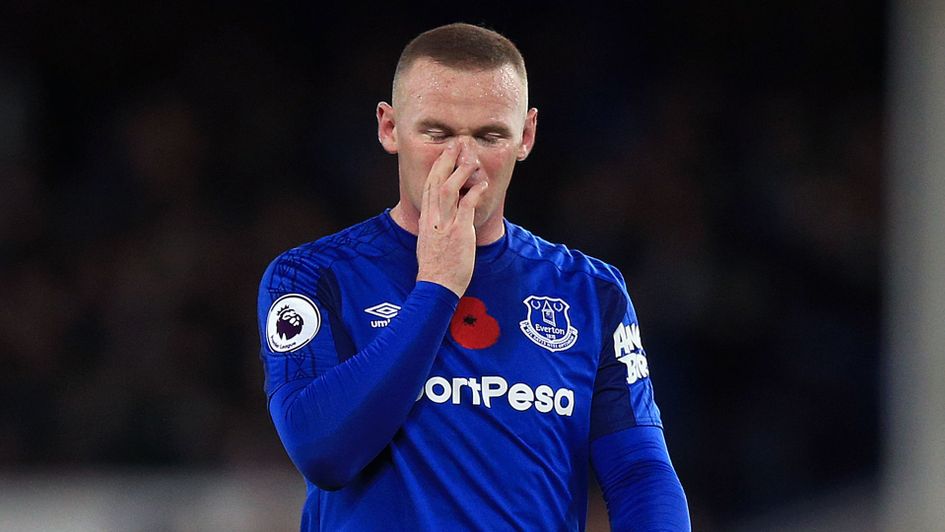 Wayne Rooney shows his frustration