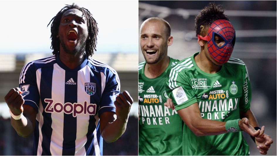 Romelu Lukaku and Pierre-Emerick Aubameyang (left and right): Enjoyed loan spells at West Brom and St Etienne respectively