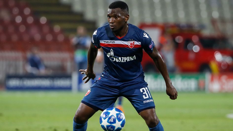 El Fardou Ben Nabouhane in action against Red Bull Salzburg