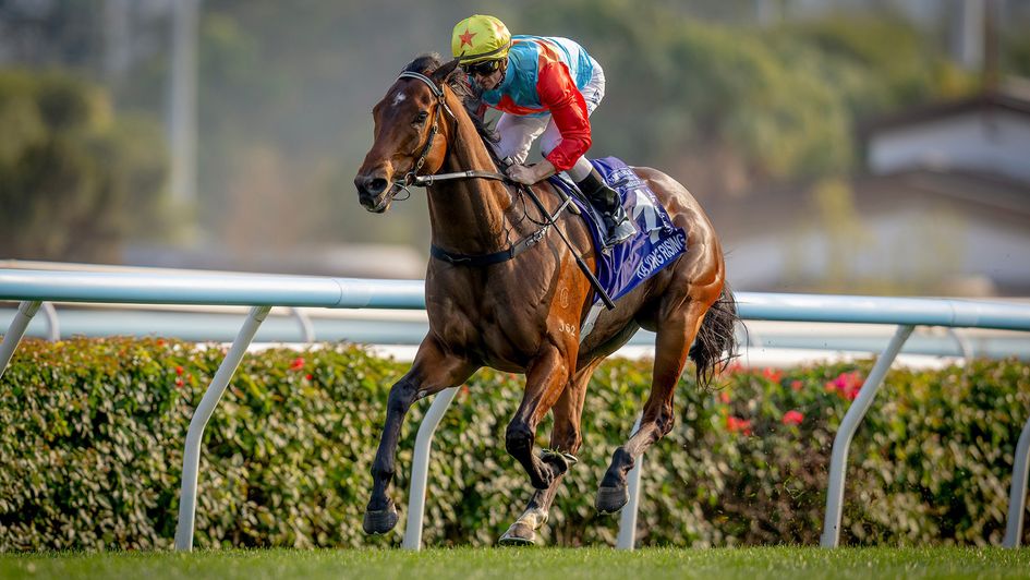 Ka Ying Rising winning his 18th consecutive race | Credit: HKJC