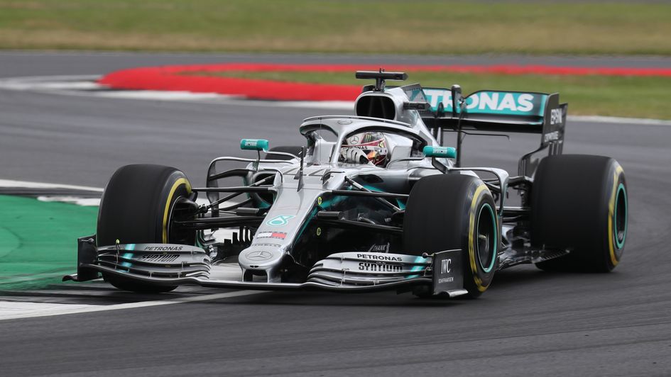 Lewis Hamilton in action on Friday at Silverstone