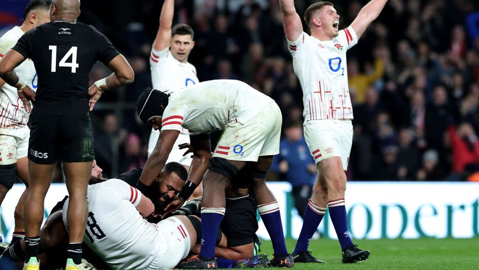Celebrations for England as Will Stuart scores