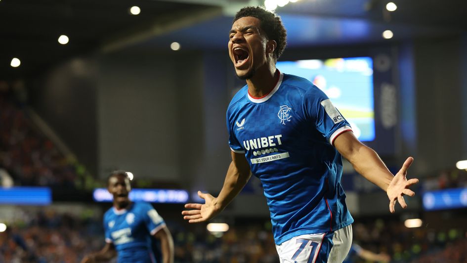 Malik Tillman celebrates his goal against Royale Union Saint-Gilloise