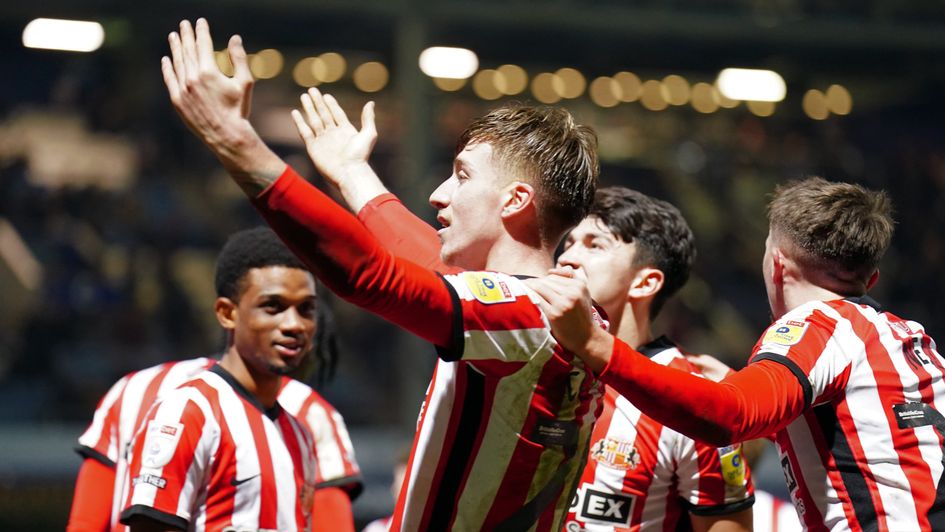 Jack Clarke celebrates a goal for Sunderland
