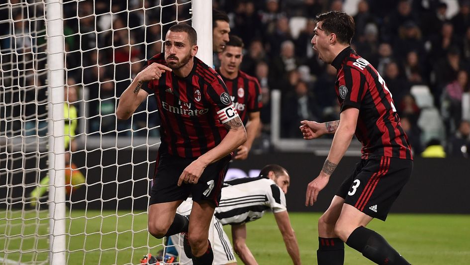 Bonucci celebrates against Juventus
