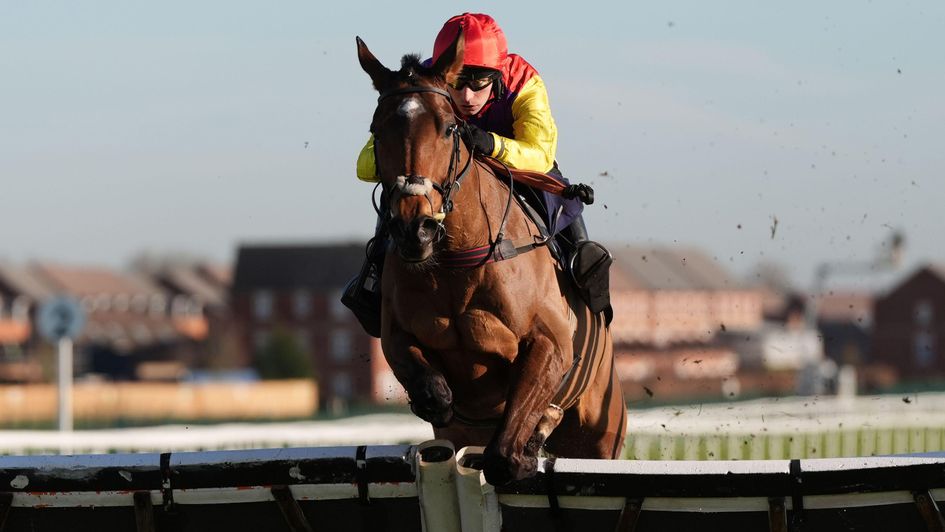 Sober Glory on his way to winning at Newbury