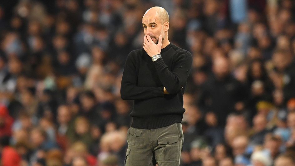 Pep Guardiola during Manchester City's victory over Sheffield United