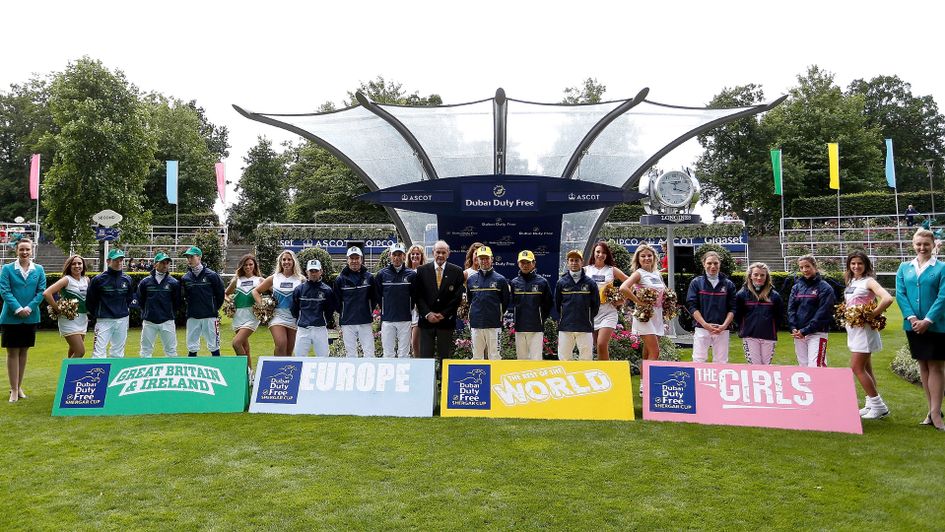 The teams line up for the Shergar Cup 2017