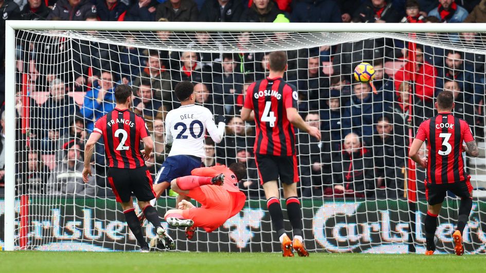 Dele Alli pulls Tottenham level at 1-1 against Bournemouth