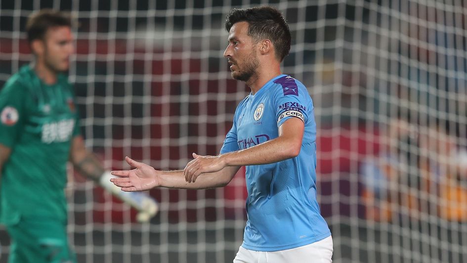David Silva wore the armband during Manchester City's clash with West Ham