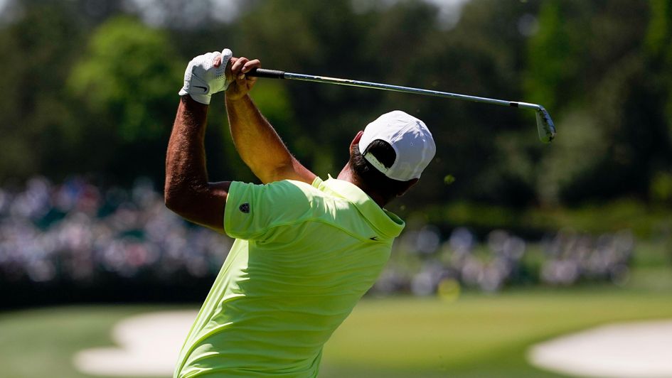 Brooks Koepka in action at the Masters