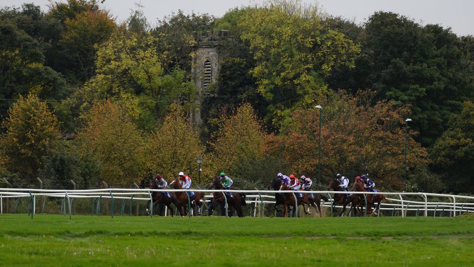 Action from Nottingham Racecourse
