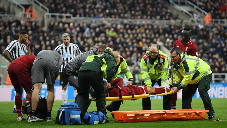 Mohamed Salah leaves the pitch