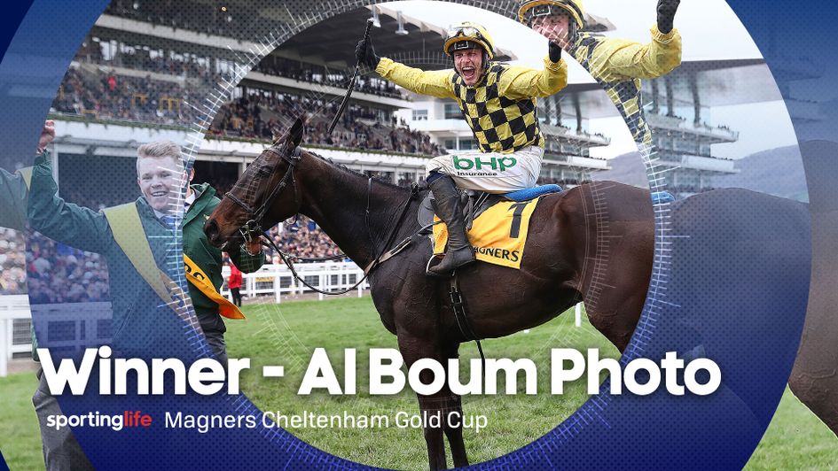 Paul Townend celebrates on Al Boum Photo