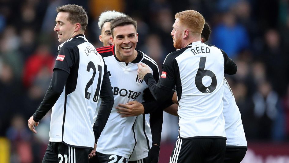 Fulham celebrate a Joao Palhinha goal