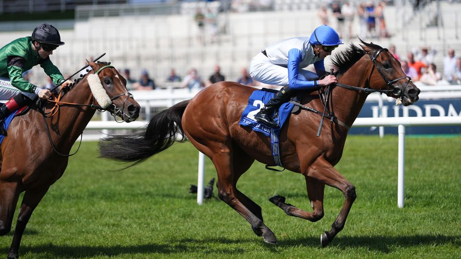 Cover Up wins the Sapphire Stakes under James Doyle