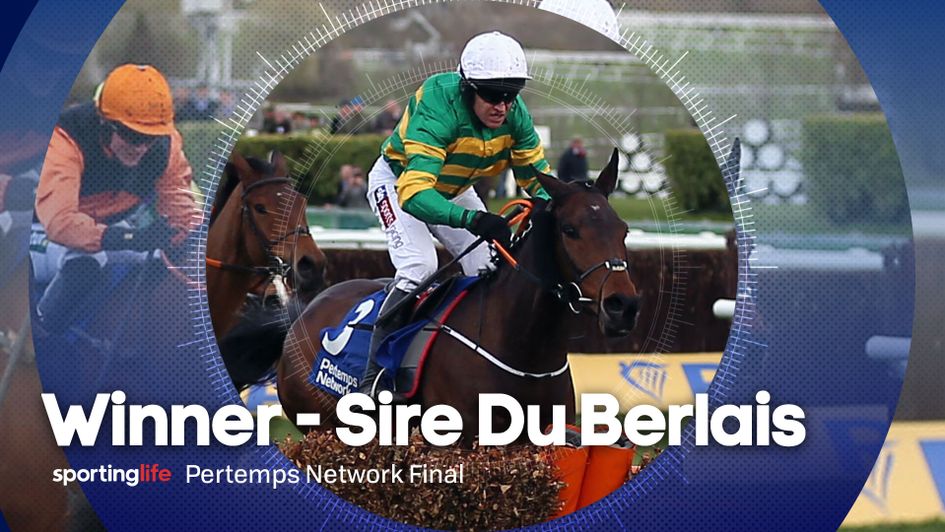 Sire Du Berlais, ridden by Barry Geraghty, won the Pertemps Final