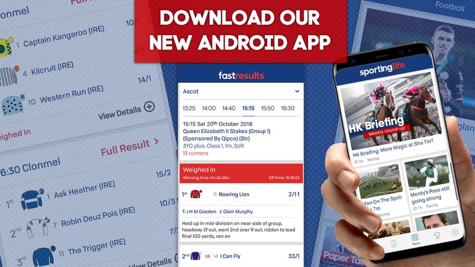 Download Sporting Life's new Android app for FREE for all your racing needs
