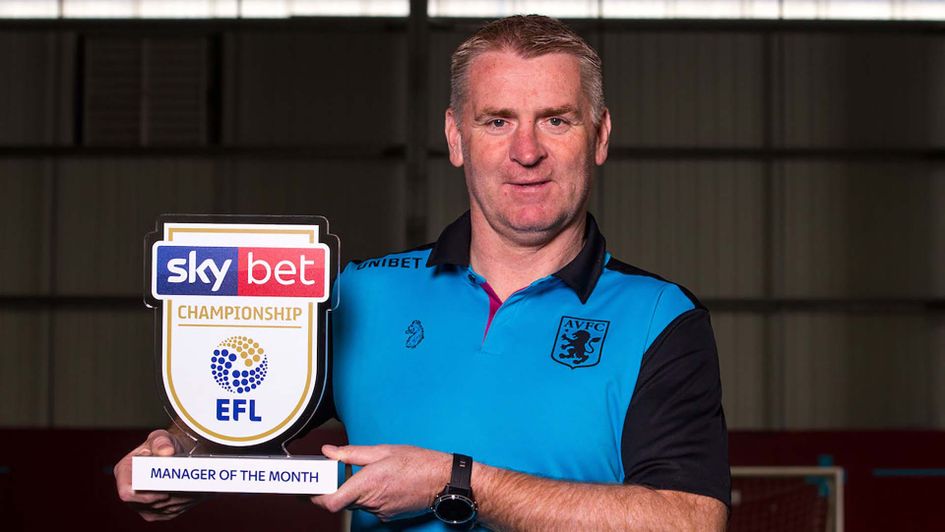 Aston Villa boss Dean Smith wins manager of the Month for March